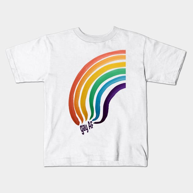 Gay AF Kids T-Shirt by Girona